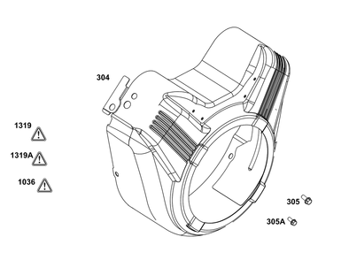 Blower Housing Group Diagram and Parts List for 389445-0150-E1  Briggs and Stratton Engine
